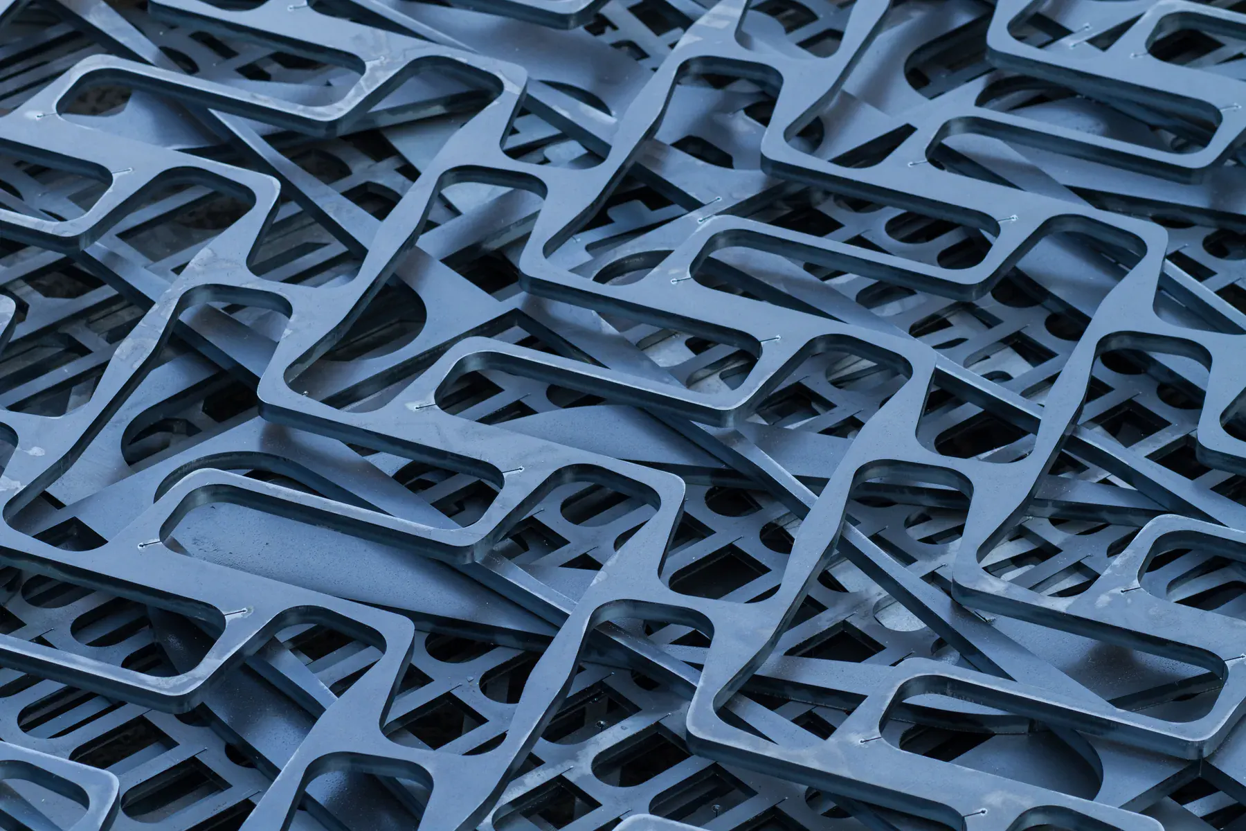Mild steel construction parts cut by fiber laser